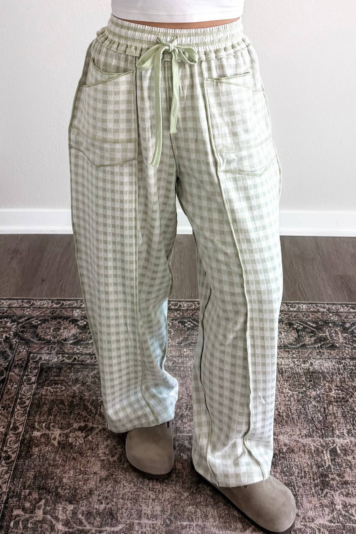 Autumn Plaid Full-Length Barrel Pant
