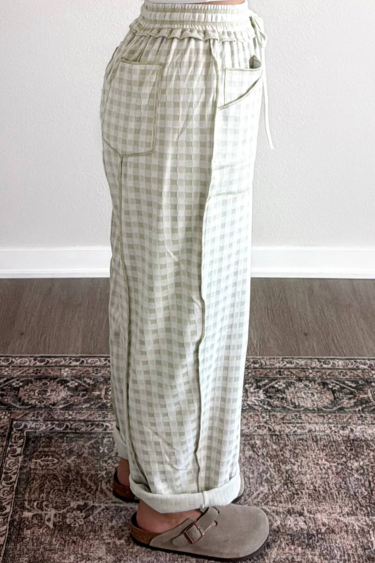 Autumn Plaid Full-Length Barrel Pant
