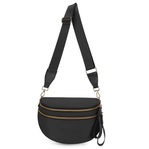 CROSSBODY ZIPPER REMOVAL STRAP SLING BUM BAG | 40P593